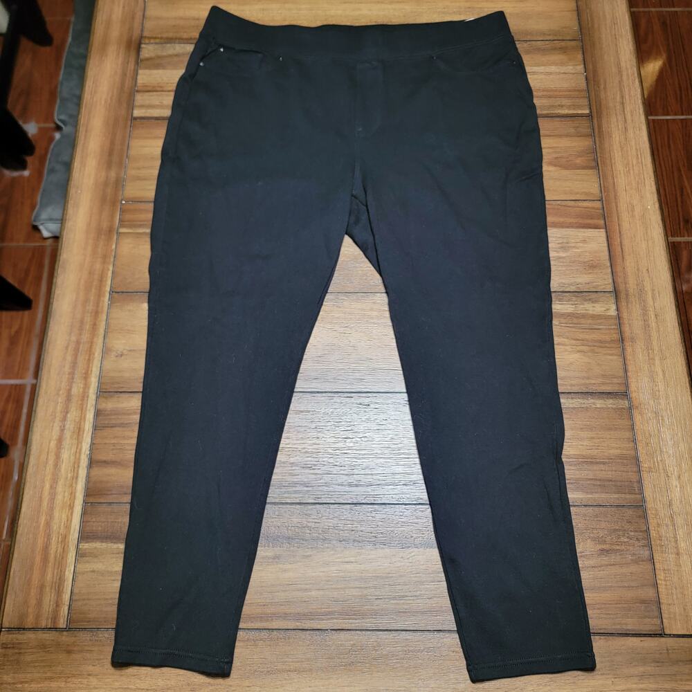 Seven7 Black Leggings w/ Faux Front Pockets - Size XXL